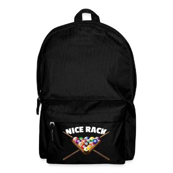 Nice Rack lustiges Billard Billardspieler - Rucksack - Schwarz - Vorne