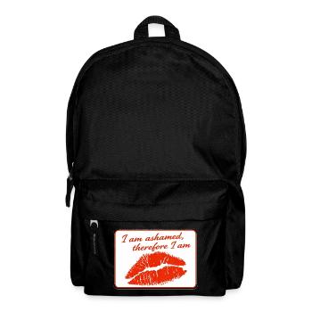 I am ashamed, therefore I am - Backpack - black - Front
