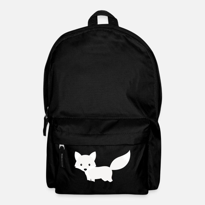 Süßer schnee Polar Fuchs minimalistischen Stil - Rucksack - Schwarz