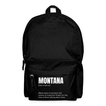 Typographie du bloc Montana Bold - En plein air - Sac à dos - noir - Devant