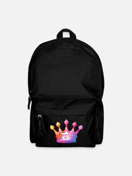 Watercolor Crown Art - Backpack - black