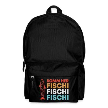 Angler Angeln Spruch  - Rucksack - Schwarz - Vorne