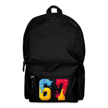 67 - Sixty Seven Number Sweet 67 Meme Donut Six 7 - Backpack - black - Front