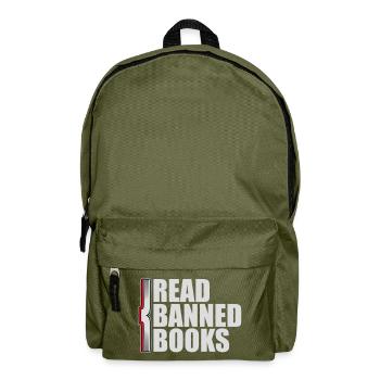 Read Banned Books Verbotene Bücher Lesen Freiheit - Backpack - olive green - Front