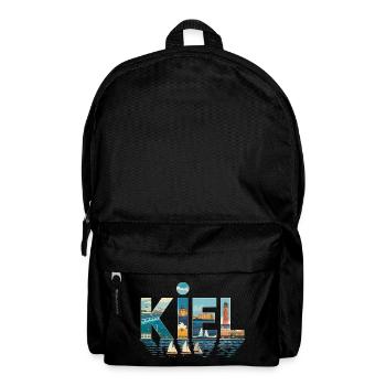  Kiel Hafen Leuchtturm Segelboote Skyline Maritim - Rucksack - Schwarz - Vorne