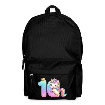 J’ai 10 ans d’anniversaire de la fille licorne de Kawaii - Sac à dos - noir - Devant