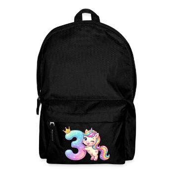 J’ai 3 ans de fille licorne Kawaii - Sac à dos - noir - Devant