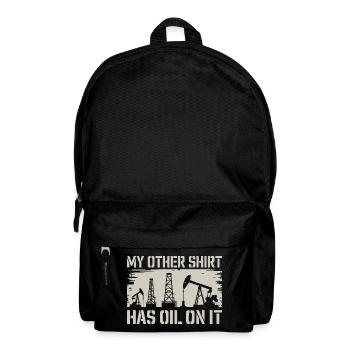 Humour Ölarbeiter Spruch Mon autre chemise est huilée - Sac à dos - noir - Devant