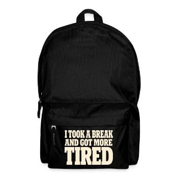 Burnt-out millennial, tired adult, - Backpack - black - Front