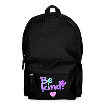 Sei freundlich Kawaii Angel Lavendel Christian Design - Rucksack - Schwarz - Vorne