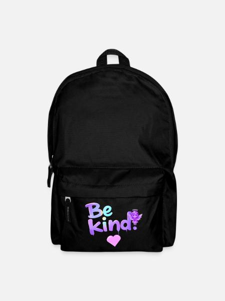 Be Kind Kawaii Angel Lavender Christian Design - Backpack - black