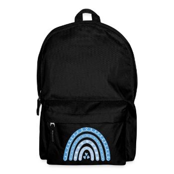 Boho Regenbogen blau - Rucksack - Schwarz - Vorne