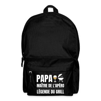 Papa Maître Apéro Gril Légende - Sac à dos - noir - Devant
