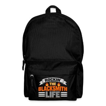 Rockin The Blacksmith Life Blacksmith Spell Fire - Backpack - black - Front