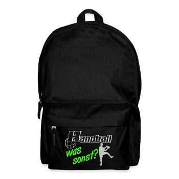 Handball Was Sonst Silhouetten - Rucksack - Schwarz - Vorne