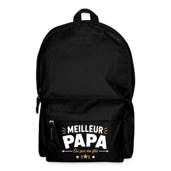 Meilleur Papa élu par ma fille - Sac à dos - noir - Devant