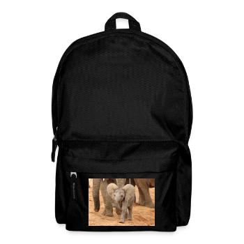 Kleines Elefantenbaby in Afrika - Rucksack - Schwarz - Vorne