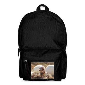 Neugieriges Küken im Nest - Rucksack - Schwarz - Vorne