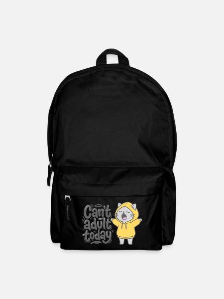 Can't adult today - Katze Hoodie - Rucksack - Schwarz