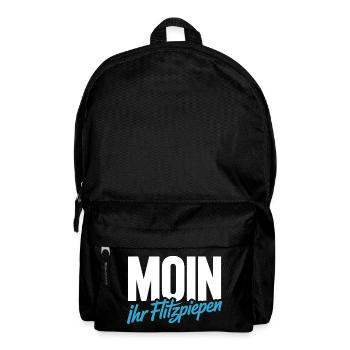 Moin Ihr Flitzpiepen Norddeutsch Hamburg Büro Moin - Rucksack - Schwarz - Vorne