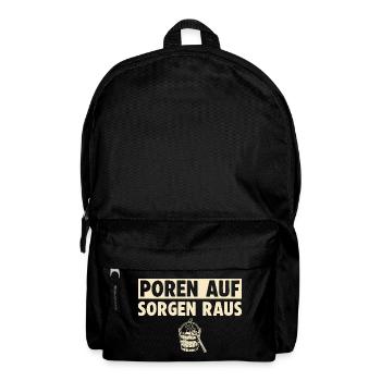 Poren auf Sorgen raus Sauna - Rucksack - Schwarz - Vorne