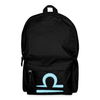 Waagezeichensymbol Pastellblau - Rucksack - Schwarz - Vorne