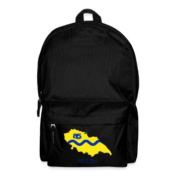 Carte Île d'Yeu en jaune  - Sac à dos - noir - Devant