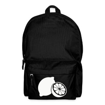 Zitrus-Silhouette Zitronen - Rucksack - Schwarz - Vorne