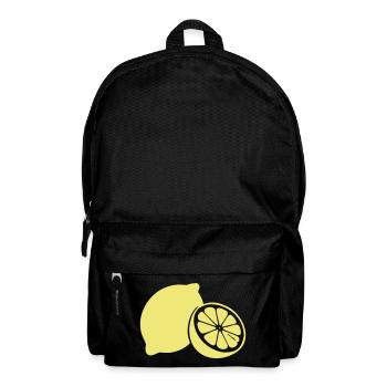 Zitrone Silhouette Gelbe Frische - Rucksack - Schwarz - Vorne