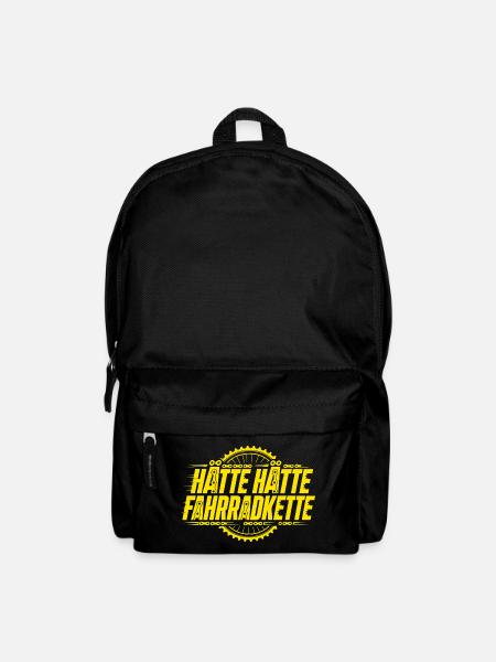 Hätte Hätte Fahrradkette - Lustiges Fahrrad Shirt - Rucksack - Schwarz