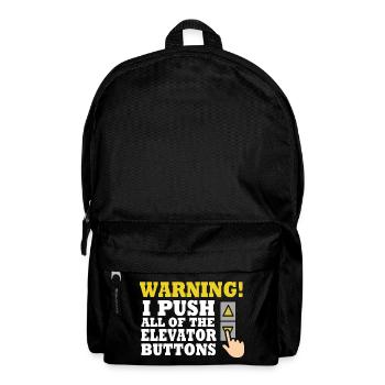 Aufzug - Rucksack - Schwarz - Vorne