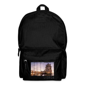 Lissabon Portugal Retro Torre de Belém Souvenir - Rucksack - Schwarz - Vorne