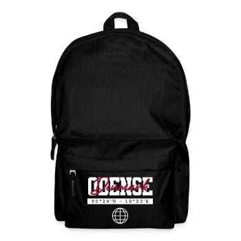 Odense Dänemark Koordinaten Reise Souvenir - Rucksack - Schwarz - Vorne