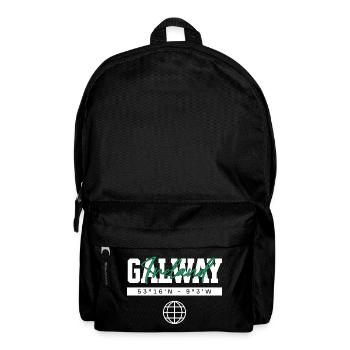 Galway Irland Koordinaten Reise Souvenir - Rucksack - Schwarz - Vorne