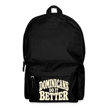 Dominikanische Kultur im Retro Look - Rucksack - Schwarz - Vorne