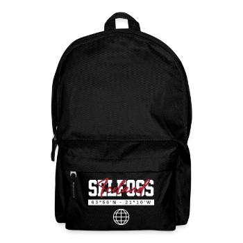 Selfoss Island Koordinaten Reise Souvenir - Rucksack - Schwarz - Vorne