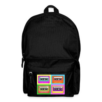 Cassette pop art tape - Backpack - black - Front