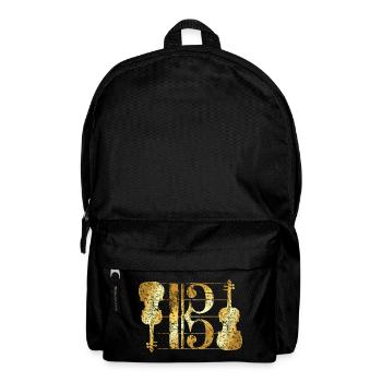 Altschlüssel & Bratschen (Vintage Goldgelb) Viola - Rucksack - Schwarz - Vorne