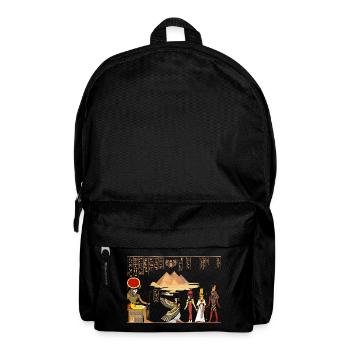 Papyrus Ägypten Horus Pyramiden Urlaub Geschenk - Rucksack - Schwarz - Vorne