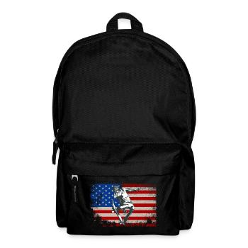 USA drapeau patineur cadeau amérique skateboard - Sac à dos - noir - Devant