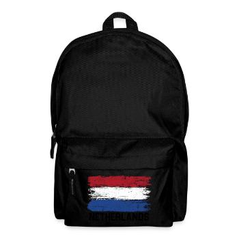 Drapeau tricolore à coups de pinceau - Sac à dos - noir - Devant