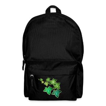 Ivy tendril with white border - White green ivy - Backpack - black - Front