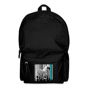 DRIPPY ZEBRA Barcode Graffiti Street Art - Backpack - black - Front