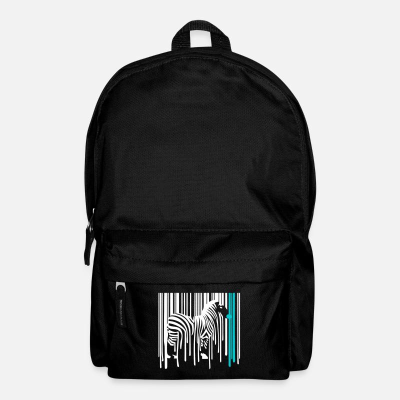 DRIPPY ZEBRA Barcode Graffiti Street Art - Rucksack - Schwarz