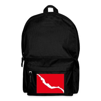 Freediving Flag with Girl Freediver - Backpack - black - Front