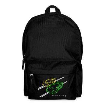 Slotracing 2 cars yellow green - Rucksack - Schwarz - Vorne