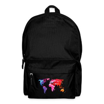 World Colorful World Map - Backpack - black - Front