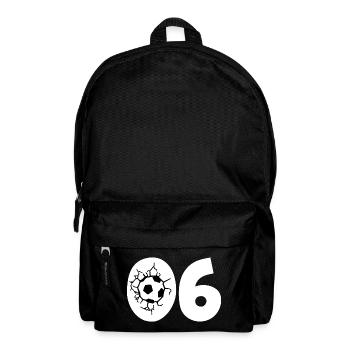 Fussball Trikot Nummer 06 - Rucksack - Schwarz - Vorne