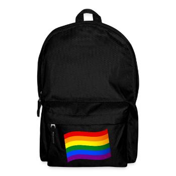 RAINBOW FLAG gay pride LGBT LGBTQ Liebe ist Liebe - Rucksack - Schwarz - Vorne