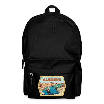 Badge retro, Algarve Portugal, plage été soleil - Sac à dos - noir - Devant